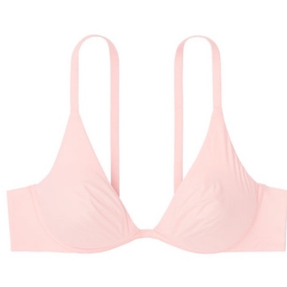 Victoria's Secret Blush Pink Incredible Unlined Plunge Underwire Bra Size 32DDD
